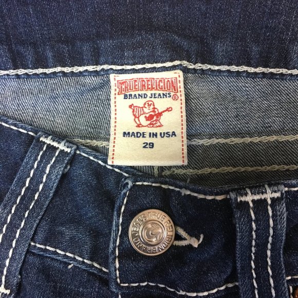 True Religion Dark Wash Hi-Rise Boot Cut Jeans Size 29 - Picture 7 of 8